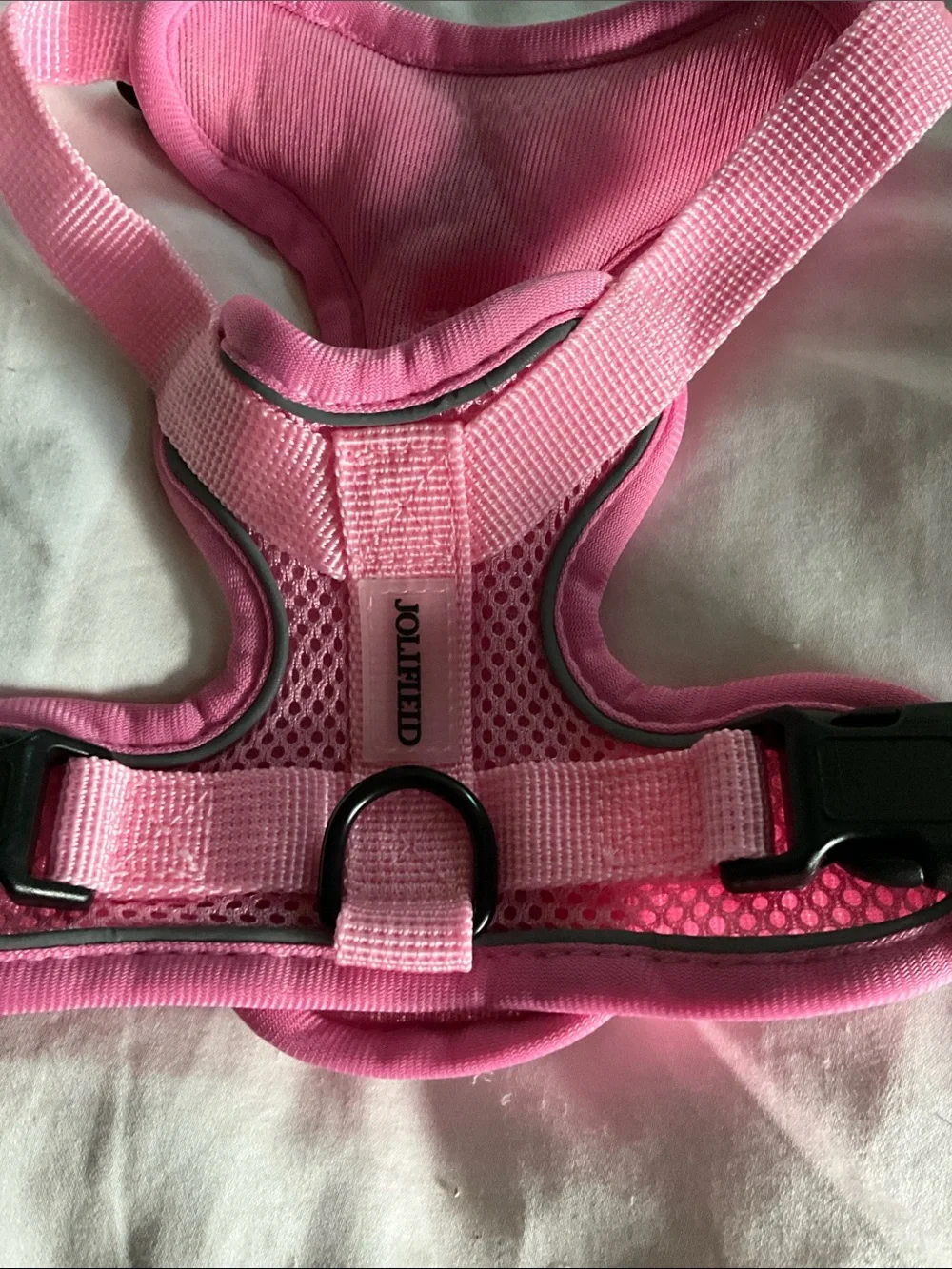 Jolifield Pink Smaller Pet Harness with Reflective Trim